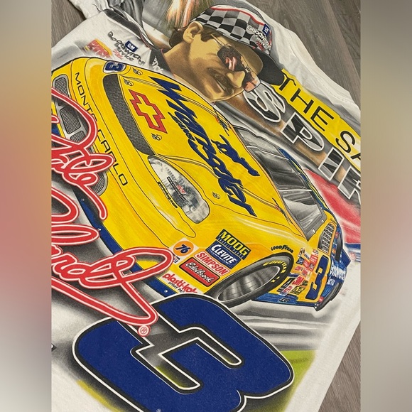 Vintage 90s Dale Earnhardt wrangler AOP nascar t-shirt - Picture 7 of 7